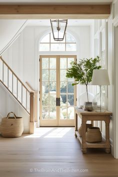 the entryway is clean and ready for guests to use it as an entrance way