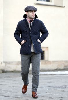 YANKO - http://mrvintage.pl/2014/02/retro-czapka.html Barbour Liddesdale, Men Streetstyle, Mens Style Guide, Harris Tweed, Cotton Jacket, Style Guide, Country Life