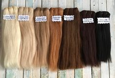 "All colours is to be back in stock by end of July  Camel Weft  This is beautiful single-wefted natural camel weft is ready for making a gorgeous head of hair for your doll or as a mane for your cloth art creations.  Using wefted hair for your natural fiber art doll or waldorf inspired doll provides a very unique look. (not ideal for reborn dolls) This weft is one long length of hair that needs to be attached to your doll head via crochet, sewing, gluing. 92-100 grams per weft 330-350 cm length Blond Beige, Burnt Hair, Crochet Couture, Straight Natural, Crochet Sewing, Doll Model, Cloth Art, Waldorf Doll, Waldorf Inspired