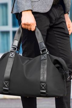 elegant duffel bag Versatile Black Sports Duffle Bag, Functional Black Leather Duffle Bag, Black Gym Duffle Bag With Zipper Closure, Fit Clothes, Mark Ryden, Bag Business, Multifunctional Sports Duffle Bag, Rectangular, Leather Duffle Bag With Zipper Pocket, Rectangular, Weekend Travel Bags