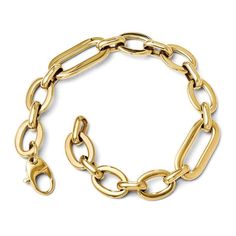 Leslies 14k Polished Fancy Link Bracelet Gold Bracelet For Women, Bow Jewelry, Stylish Bracelet, Fine Jewelry Bracelets, Yellow Gold Bracelet, Gold Polish, Jewelry Companies, Link Bracelets, Womens Bracelets