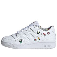 (PS) adidas Forum Low C 'Hello Kitty - White' IG0303 Adidas Forum Low, Forum Low, Adidas Forum, Sneakers Converse, Aesthetic Shoes, Fashion Performance, Dream Shoes, Sneaker Collection, Stylish Sneakers