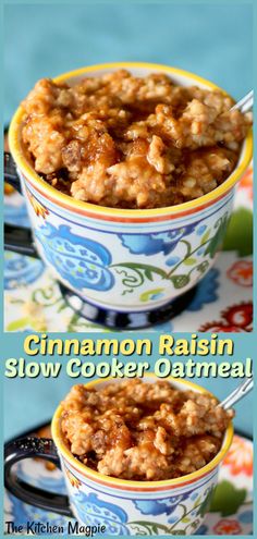 cinnamon raisin slow cooker oatmeal recipe