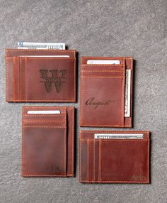 Handmade from full grain leather, the natural variances in the grain really add charm to this piece.The hide is tenderly rubbed with a leather conditioner that smells great and feels luxurious. 8 pockets for cards, including a window pocket for IDs make for a great use of space on this slim wallet. Made from distressed, genuine leather designed to patina (show age) over time. Product Dimensions: Approx. 3.5" x 4 5/8" Classic Brown Wallet For Everyday Use, Cognac Wallet With Interior Card Slots For Gift, Travel Wallets With Smooth Grain In Brown, Cognac Wallet With Interior Card Slots As Gift, Cognac Wallet With Rfid Blocking For Everyday, Brown Smooth Grain Wallets For Travel, Brown Travel Wallet With Smooth Grain, Cognac Leather Wallets For Gift, Brown Soft Leather Wallet For Everyday Use