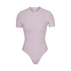 Cotton Jersey T-shirt Bodysuit | Iris Mica — A fitted crewneck bodysuit that gives a tucked-in tee look, perfect for everyday wear. Stretchy, breathable jersey fabric hugs your curves, making it perfect for wearing as a base layer or alone.