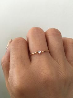 Square Solitaire (Small), diamond bezel ring, diamond stacking ring, princess diamond ring, square diamond ring, gold square diamond band Bezel Diamond Ring, Bezel Diamond Rings, Princess Diamond Ring, Jewerly Set, Square Diamond Rings, Ring Game, Gold Chain Choker, Diamond Stacking Rings, White Princess