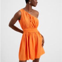 New With Tags Orange Drape One Shoulder Mini Dress. Elastic Waist With Side Zip And Lightweight Fabric. Size 4. Casual Orange One-shoulder Dress, Casual One-shoulder Ruched Dress, One-shoulder Ruched Summer Dress, Orange Drapes, One Shoulder Mini Dress, French Connection, Lightweight Fabric, Color Orange, Side Zip