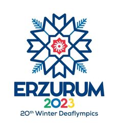 the logo for the winter olympics, with snowflakes and an arrow in the center