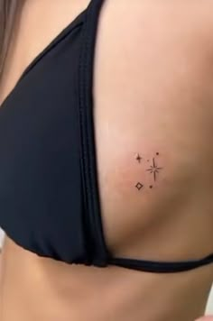 Stomach Tattoos Simple, Cool Underboob Tattoo, Small Breast Tattoo, Underboob Word Tattoo, Tattoo Near Breast, Small Waist Tattoos, Hidden Tattoos For Women, Bra Line Tattoo