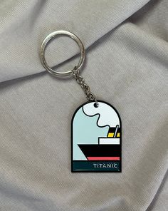 Titanic | Born and Bred Keyring Titanic Embroidery, Rose Titanic Jewelry, Titanic Pendant, London Keychain, Old Hotel Keychain, Tea Lovers Gift, Gift Tea, Chocolate Tea, Hip Flask