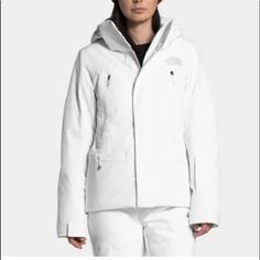 The North Face Womens Lenado Dryvent Waterproof White Ski Jacket Slim Fit Xl Nwt 100% Authentic* *Sold Out In Stores* Msrp $299.00 Brand: The North Face Model: Womens Lenado Jacket Rto Color: White Condition: New With Tags Features - Slim Fit - Primaloft Insulation - Drop-Tail Hem - Adjustable Velcro Cuffs - Wrist Gaiters With Thumb Hole Cuffs - Full Zip Front Closure With Interior Draft Flap - Dryvent 2l Seam-Sealed Waterproof & Windproof Fabric - Detachable, Fully Adjustable, Helmut Compatible White Windproof Outerwear For Fall, White Windproof Outerwear For Cold Weather, White Waterproof Winter Outerwear, White Weatherproof Winter Outerwear, Winter Weatherproof White Outerwear, White Hooded Outerwear For Snow, White Windproof Long Sleeve Outerwear, White Weatherproof Long Sleeve Outerwear, White Windbreaker With Detachable Hood For Fall