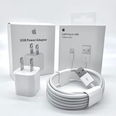 an apple usb power adapter and charger