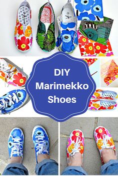 Decoupage can be cool ! Make your very own designer Marimekko Shoes with some paper napkins. Diy Marimekko, Decoupage Shoes, Mod Podge Crafts, White Canvas Shoes, Be Cool, Diy Shoes