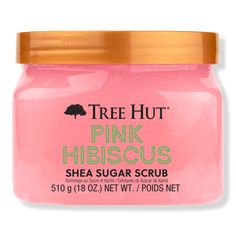 Pink Hibiscus Shea Sugar Body Scrub - BenefitsScent: an uplifting, fruity floral with key notes of fresh hibiscus, poppy, and juicy raspberryDeeply nourish and balance skins hydration to help restore skin's natural glowParaben free, sulfate free, alcohol free, no formaldehyde donors, has a no-slip formula and long-lasting fragranceExfoliating body scrub removes dull, dry skin to reveal glowing, soft, smooth skinKey IngredientsNatural Shea Butter is known to deeply moisturize, nourish and soften Shea Sugar Scrub, Pink Hibiscus, Exfoliating Body Scrub, Macadamia Oil, Natural Exfoliant, Sugar Body, Sugar Body Scrub, Pretty Skin Care, Skin Care Items