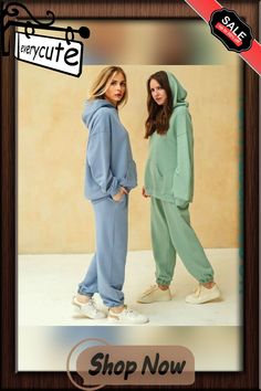 Toppies Women Hoodies and Sweatpants White Tracksuits Female Two Piece Solid Color Pullovers Jacket Lounge Wear Casual Long Sleeve Tracksuit With Kangaroo Pocket, Green Hoodie Sweats With Pockets, Relaxed Fit Tracksuit With Long Sleeves And Pockets, Relaxed Fit Long Sleeve Tracksuit With Pockets, Hooded Tracksuit With Kangaroo Pocket For Loungewear, Casual Fall Tracksuit With Kangaroo Pocket, Casual Tracksuit With Hoodie And Pockets, Winter Hooded Tracksuit With Kangaroo Pocket, Hooded Winter Tracksuit With Kangaroo Pocket