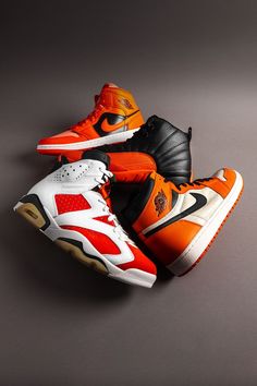 Trending now: popular Air Jordan models in orange colorways. Perfect for summer, an orange colorway brings a can’t-miss element to an outfit, which is something everyone can appreciate in the warm weather months. Shoe Storage Hacks, Shoe Storage Small Space, Jordans Retro, Diy Shoe Storage, Jordan Yeezy, Back To School Shoes, Shoe Designs, Shoe Storage Solutions, Shoe Wardrobe