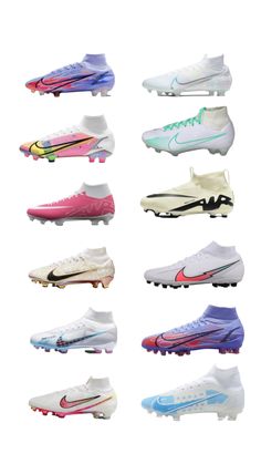 the different types of soccer shoes are shown