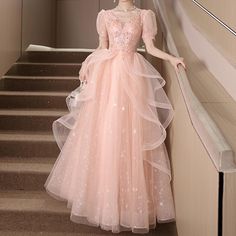 Welcome to our shop!  Fairy Pink Tulle Prom Dress,French Prom Dress,Lace Prom Gown,Tulle Dress,A Line Ball Gown,Evening Dress,Cocktail Dress,Long Dress About the size: Please refer to the size chart provided in the listing before purchasing, thank you. If you don't have the right size, you can contact me for custom sizes. There is no extra cost for customisation If you have any problems,please feel free to contact me. Enjoy shopping! French Prom Dress, Shaadi Ideas, Prom Gown Elegant, Pink Tulle Prom Dress, Dress Soiree, Cocktail Dress Long, Lace Prom Gown, Off Shoulder Ball Gown