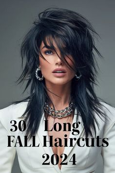 30 Long Fall Haircuts 2024: Trendy, Elegant Styles with Layers, Bangs, and More for Every Hair Type Long Layered Shag, Long Hair With Bangs And Layers, Layered Curly Haircuts, Shaggy Haircut, Layered Shag, Fall Haircuts, Layers Bangs, Long Wolf Cut, Long Shaggy