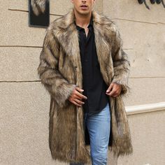 Season:Winter,Fall; Fabric:Faux Fur; Sleeve Length:Long Sleeve; Gender:Men's; Style:Comfort,Fashion,Streetwear; Occasion:Daily Wear,Vacation,Going out,Outdoor; Outerwear Length:Regular; Function:Warm; Pattern:Plain; Design:Pocket; Neckline:Lapel; Outerwear Type:Faux Fur Coat,Winter Jacket,Winter Coat; Listing Date:10/25/2023; Bust:; Length:; Shoulder Width:; Sleeve: Winter Faux Fur Outerwear With Lining, Faux Fur Lined Outerwear For Winter, Winter Faux Fur Lined Outerwear, Brown Faux Fur Winter Outerwear, Winter Faux Fur Outerwear With Fur Trim, Winter Faux Fur Trim Outerwear, Winter Long Fur Coat With Faux Fur Lining, Winter Faux Fur Long Coat, Winter Faux Fur Outerwear For Cold Weather