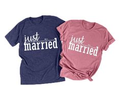 PRICES MAY VARY. ★★WARM TIP: Mens T-shirt and Womens T-shirt need to be Buy Separately! Material: This cute newlywed shirts are made of Cotton Blend, super soft and comfortable to wear. ★★Features: Matching Shirts for Couples, Just Married Letter Print T-Shirts, Cute Rings Graphic Tees, Casual Short Sleeve Tops Shirts, Wife And Hubs Shirts. ★★Occasions: Cute style is perfect for your boyfriend, girlfriend, your wife, or your husband. Suitable for honeymoon, wedding day, wedding anniversary, vale Newlywed Shirts, Just Married Shirts, Married Shirt, Wedding Honeymoon, Honeymoon Shirts, Cruise Wedding, Leggings Shorts, Matching Couple Shirts, Shorts Skirts