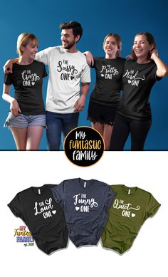 These matching girls group shirts will be great for parties, vacations, spring breaks, holidays, vacations and road trips! Get your squad dressed up with these funny matching outfits and shirt sets, and your bff duo will be the talk of town! #matchingshirts #bestfriends #besties #bestfriendshirts #groupshirts #squadshirts #bff #besties #matchingoutfit #shirtset #friends #girlsquad #girlgroup Funny Short Sleeve Shirt With Custom Print, Funny Custom Print Short Sleeve Shirt, Family Matching Black Shirt With Funny Print, Funny Text Shirt For Summer, Summer Shirt With Funny Text, Fun Black Shirt With Custom Print, Fun Birthday Tops With Funny Text, Novelty Short Sleeve Tops For Birthday, Fun Black Tops With Custom Print