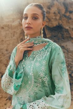 Nureh NSG-158 Gardenia Lawn Collection 2024 Original brand suit fabric and photography lite diffrance in actual print. Ali Xeeshan, Saira Shakira, Green Powder, Luxury Wear, Chiffon Dupatta, Color Powder, Suit Fabric, Fashion Consultant, Pakistani Outfits