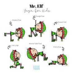 an elf is doing different things in his life