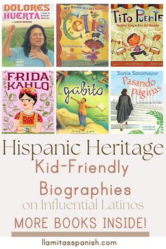 Celebrate Hispanic & Latino heritage with these kid-friendly biographies about famous Latinx leaders throughout history. Help your child learn Spanish while learning about important Hispanic people that have made a difference in our world. Click here to get the amazing, extensive list of children’s books we recommend helping your child learn all about these incredible leaders and get inspired! Homeschool Spanish Curriculum, Spanish Curriculum, Homeschool Spanish, Language Classroom, Elementary Spanish, Diverse Books, Elementary Activities, Spanish Books, Family Reading