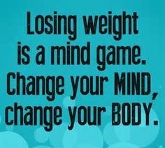 an advertisement with the words losing weight is a mind game change your mind, change your body