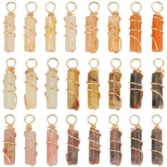 PRICES MAY VARY. 【Package Included】: You will receive 3 packs of jade pendants of different colors, 8 pieces in each pack, 24 pieces in total; a plastic box is included for your convenience to store and carry. Please note: Product does not include chain. 【Size Display】: Antique jade pendant: about 0.20x0.73~0.83 inches/5x18.5~21mm; colorful jade pendant: about 0.2x0.83 inches/5x21mm; plum blossom jade pendant: about 0.2x0.79~0.83 inches/ 5x20~21mm; top hole diameter: 0.12"/3mm, please confirm yo Cheap Wire Wrapped Dangle Jewelry, Bracelet Keychains, Citrine Pendant, Jewelry Making Project, Jewelry Making Charms, Jade Pendant, Agate Pendant, Plastic Beads, Agate Beads