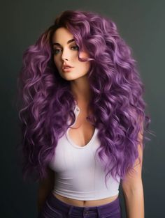 Purple Hair Color Ombre, Dark Purple Hair Color, Lavender Hair Colors, Hair Color Options, Vibrant Hair