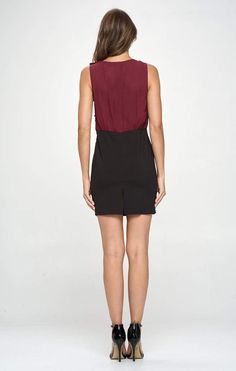 This Two Tone Color Block Sleeveless Dress is a must-have for any fashion-forward individual. Its unique design features two contrasting colors that create a bold and eye-catching look. The dress is made from high-quality materials, ensuring both comfort and durability. The sleeveless design adds a touch of elegance, making it perfect for any occasion. The dress is versatile and can be dressed up or down, making it a staple piece in any wardrobe. Its structured fit flatters all body types, and the model height of 5`-8' showcases its versatility. Make a statement with this one-of-a-kind dress, available now at BrandMyCase.com. Don't miss out on the opportunity to add this unique piece to your collection. Order now and elevate your style game! Black Summer Dress With Contrast Color, Black Dress With Contrast Color For Summer, Chic Color Block Mini Dress, Sleeveless Color Block Dress For Night Out, Spring Black Color Block Mini Dress, Black Color Block Mini Dress For Spring, Chic Black Color Block Mini Dress, Black Sleeveless Color Block Dress, Chic Sleeveless Color Block Dresses