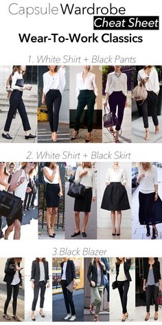 White Blouse And Black Pants, Blouse And Black Pants, White Blouse Outfit, Concept Wardrobe, Blazer Look, Fashion Tricks, Black Blazer Outfit, Capsule Wardrobe Women, Black Pants Outfit