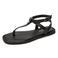 PRICES MAY VARY. Lining description: Faux Leather Pattern type: Solid Style: Flats Water resistance level: not_water_resistant Minimalist style, combinate adjustable casual strap sandals with metal buckles make these women's sandals look elegant and chic. Open-toe design with synthetic soft lining for all-day comfort this summer. These T- strap flat sandals can give you a flexible fit. These sandals for women using high-quality PU leather, the rubber outsole provides added support, exquisite wor Buckle Dress, T Strap Flats, Sandals Casual, Gold Flats, Leather Pattern, Wardrobe Style, Dress Sandals, T Strap, Strap Dress