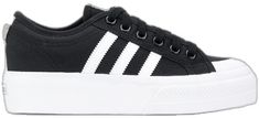 Adidas Nizza Platform, Adidas Nizza, Lace Front, Shoe Laces, Women Wear, Lace Up, Adidas, Fashion Design, Black