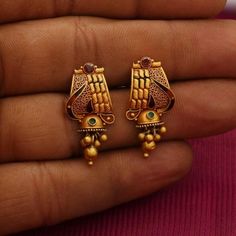 FOR MORE DETAILS -9877851478 Antique Necklace And Earrings, Real Gold Earrings Designs, 22k Gold Earrings New Design, Earing Designs Gold, 4 Grams Gold Ear Rings, 3 Grams Gold Earrings Indian, Daily Use Gold Earrings Indian, Earrings Gold Design, Antique Earrings Gold