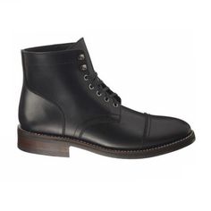 Thursday Boot Company - Black Captain Boot – Thursday Boot Company Classic Fitted Leather Boots, Fitted Classic Leather Boots, Classic Boots With Leather Backing, Classic Boots With Leather Backing And Round Toe, Thursday Boot Company, Thursday Boots, Boot Companies, Goodyear Welt, Classic Man