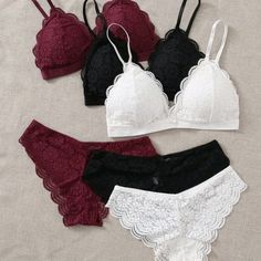 $10 Price Is For One Set Only. Size Small 11" Across Both See Pics Wireless Bra With Removable Pads & Matching Lace Panties. Cute Bra And Under Set, Cute Bras, Lace Lingerie Set, Bra Panty, Lace Lingerie, Wireless Bra, Bra And Panty Sets, Bras And Panties, Outfits Summer