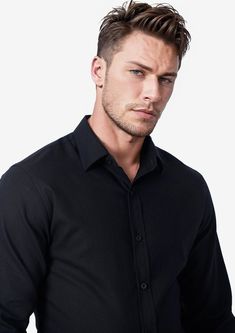 Who said linen can't be black? Stay stylish and comfortable with this polished Black Linen Shirt. Crafted with 100% pure linen, this tasteful piece looks sharp and has a breathable, summer-appropriate appeal. Black Linen Shirt, Custom Made Shirts, Body Posture, Body Scanning, Body Proportions, Natural Curves, Who Said, Black Linen, Tie And Pocket Square