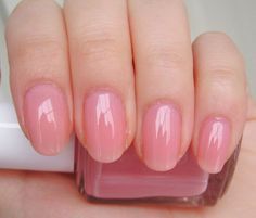 Essie Nail Polish Aesthetic, Essie Pink Glove Service, Rose Water Nails, Pink Sheer Nails, Sheer Pink Gel Polish, Selfcare List, Pink Natural Nails, Sheer Pink Nails