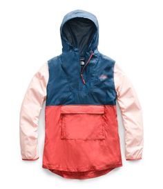 Packable Jacket, Anorak Jacket, Hiking Outfit, North Face Women, Windbreaker Jacket, Outerwear Women, Kangaroo, North Face, Color Block