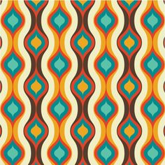 Retro 60's Geometric Waves Brown 70 Pattern, Retro Textiles, 70's Aesthetic, 60s Print, Modern Duvet, Modern Duvet Covers, Background Retro, Retro Graphics, Art Deco Wallpaper