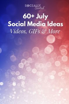 the cover for social media ideas, videos, gifts and more with blurry boke