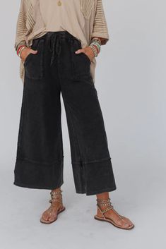 Easy Going Wide Leg Palazzo Pant - Black | Three Bird Nest Palazzo Pants Winter, Sunshine Crochet, Modest Mom, Black Palazzo Pants, Three Bird Nest, Dope Fits, Palazzo Pant, Wide Leg Palazzo Pants, Hippie Style Clothing