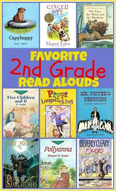 the book cover for favorite 2nd grade read alouds with pictures of children's books