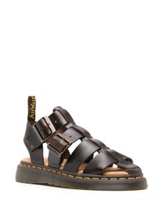 Find DR. MARTENS Garin Leather Sandals on Editorialist. cedar brown calf leather caged design decorative stitching round toe double buckle fastening pull-tab at the heel branded footbed chunky rubber sole Decorative Stitching, Brown Leather Sandals, Pull Tab, Dr. Martens, Leather Sandals, Calf Leather, Rubber Sole, Top Brands, Stitching