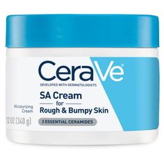 Developed with dermatologists, CeraVe SA Cream for Rough & Bumpy Skin has a unique formula that exfoliates and moisturizes while helping to restore the protective skin barrier. Salicylic acid exfoliates and softens to smooth rough skin, lactic acid exfoliates to renew skin's surface and three essential ceramides (1, 3, 6-II) help to restore the protective skin barrier. The cream with Salicylic Acid is non-comedogenic, fragrance-free and hypoallergenic. How to Use: Apply liberally as often as nee Cera Ve Sa Cream For Rough And Bumpy Skin, Cera V Skin Care, Cerave Rough And Bumpy Skin, Rough And Bumpy Skin, Elf Primer, Baby Ferrets, Rough Bumpy Skin, Cerave Moisturizing Cream, Healing Ointment