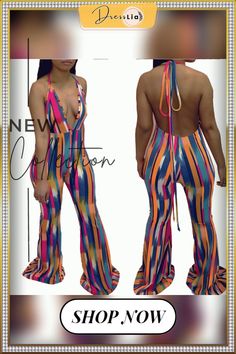 Summer Tie-dye Printing Deep V Neck Sling Flared Jumpsuit Spring Multicolor Backless Jumpsuits And Rompers, Red Backless Jumpsuits And Rompers For Spring, Red Backless Spring Jumpsuits And Rompers, Multicolor Halter Neck Jumpsuits And Rompers For Party, Multicolor Fitted Halter Neck Jumpsuits And Rompers, Fitted Multicolor Halter Neck Jumpsuit, Multicolor Fitted Halter Neck Jumpsuit, Casual Multicolor Halter Neck Jumpsuits And Rompers, Summer Multicolor Halter Neck Jumpsuits And Rompers