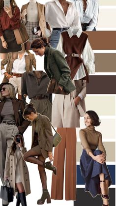 Chicago Clothes, Autumn Palette, Dark Academy, Money Outfit, Casual Work Outfits Women, Personal Color, Europe Outfits, Dark Autumn, Hijab Outfits